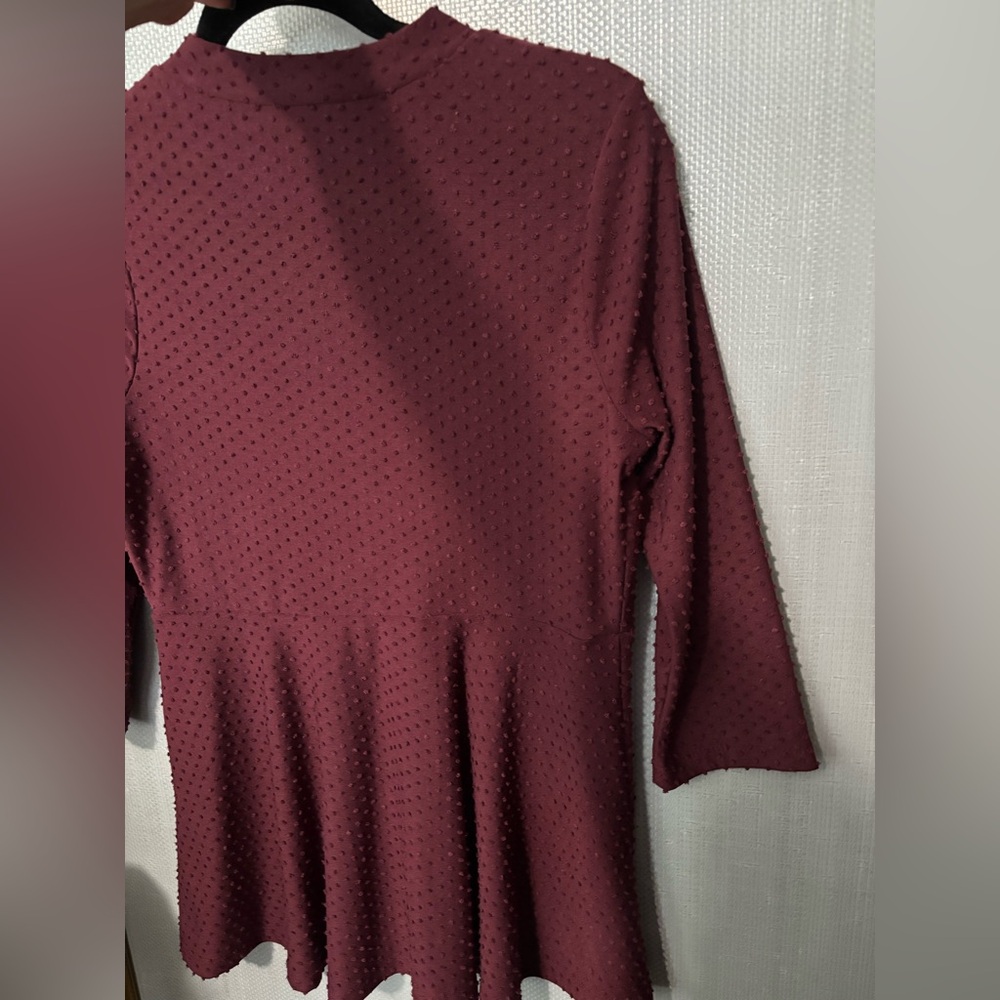 Motherhood Burgundy Textured Blouse